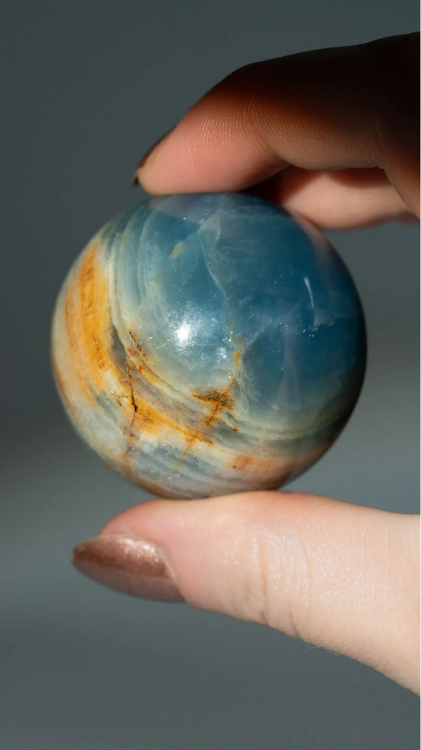 Blaue Aragonit Kugel