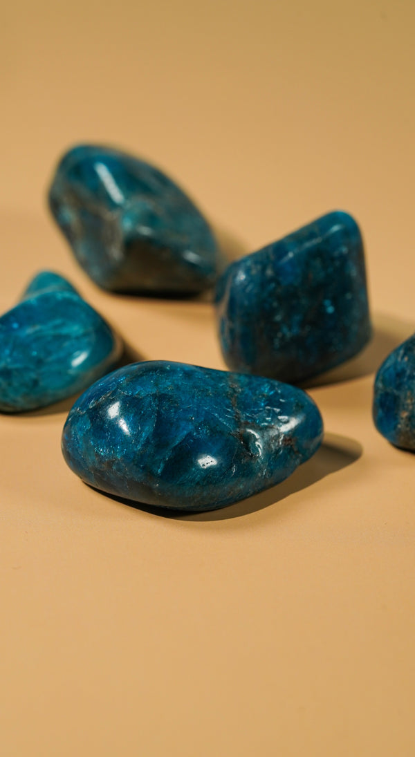 Blauer Apatit Trommelstein XL