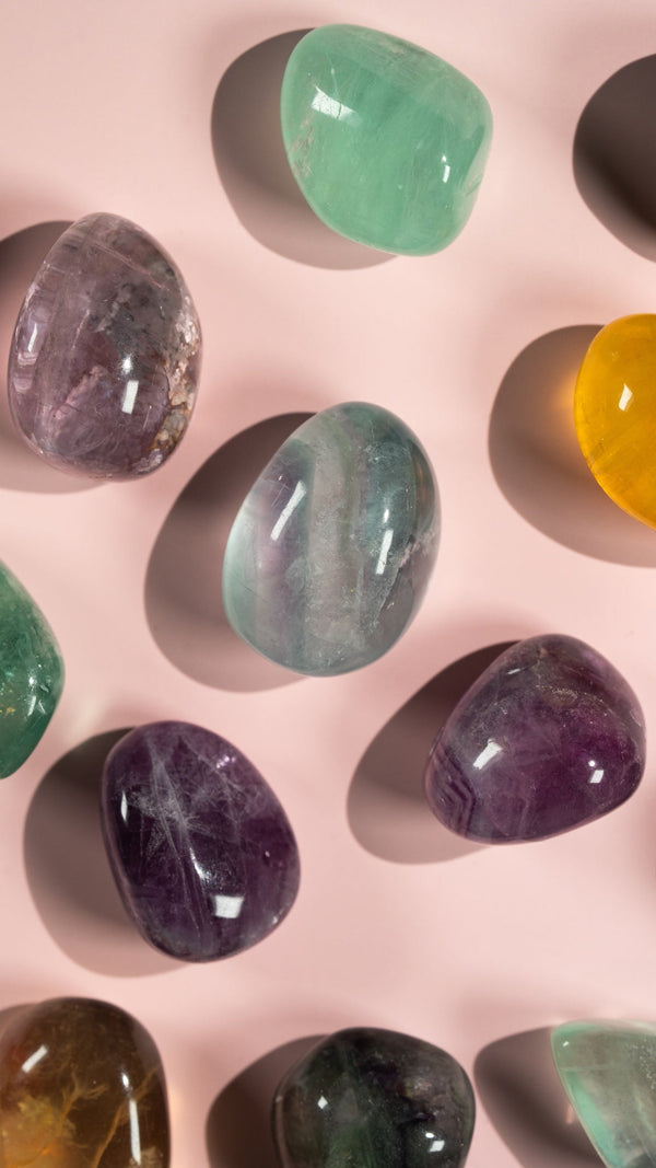 Fluorit Trommelsteine