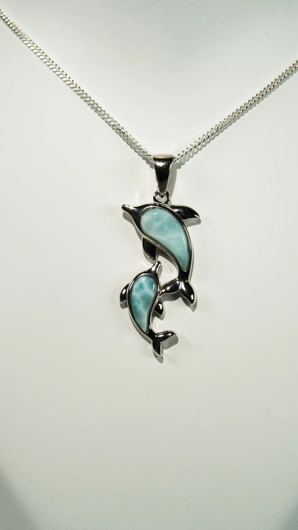 Larimar Delfin Kette