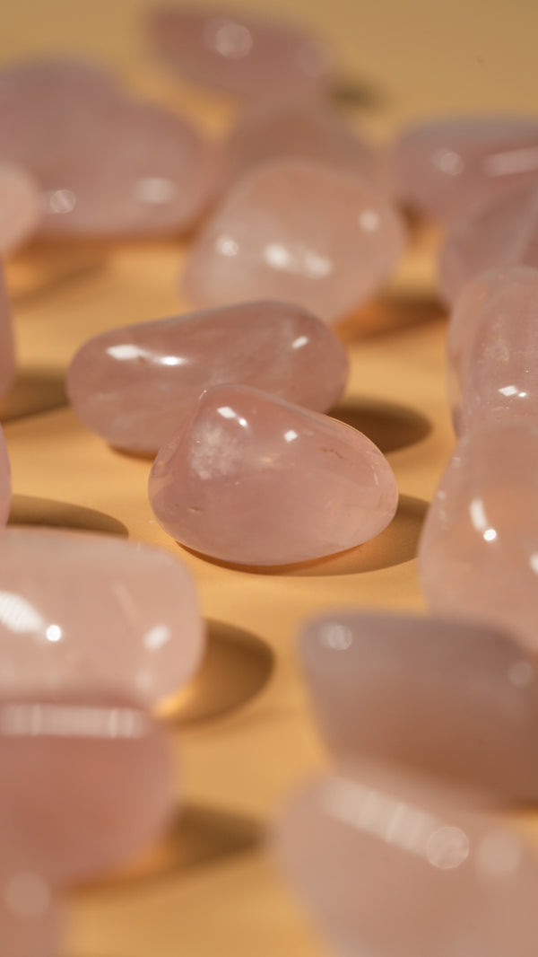 EXTRA QUALITY | Rosenquarz Trommelsteine