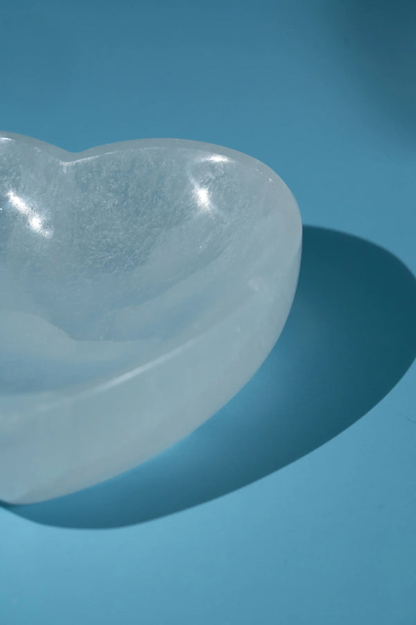 Selenit Schale Herz