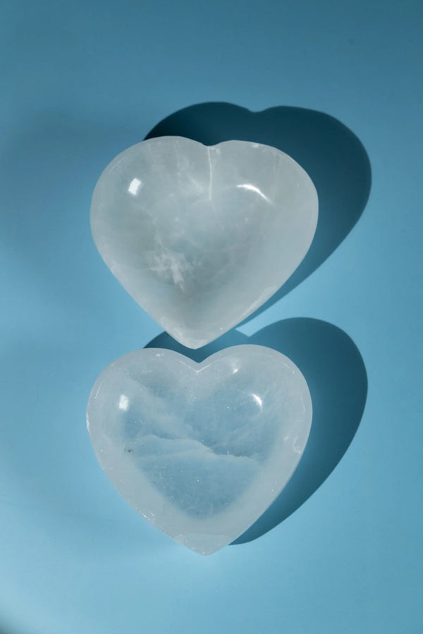 Selenit Schale Herz