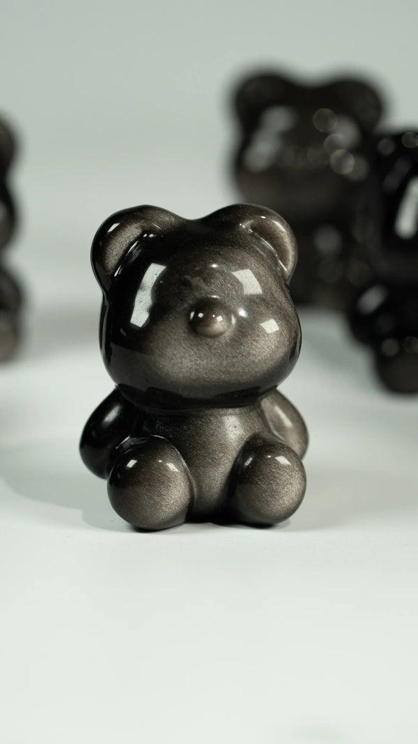 Silberglanz Obsidian Bärchen