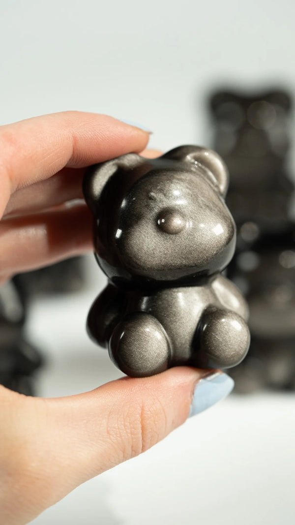 Silberglanz Obsidian Bärchen