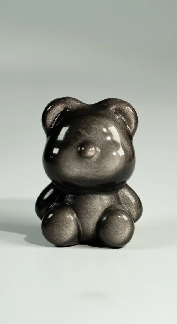Silberglanz Obsidian Bärchen