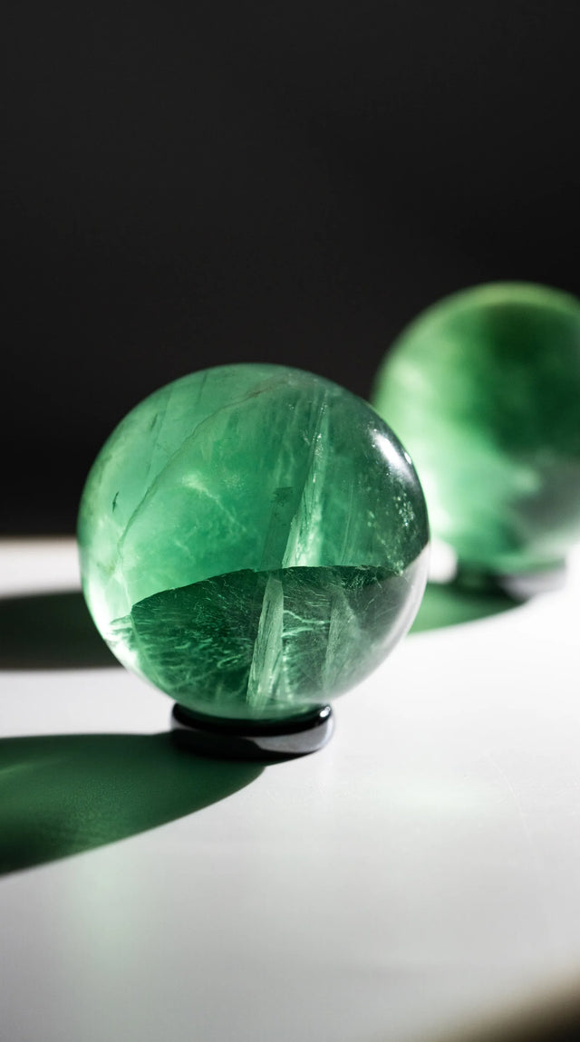 Grüne Fluorit Kugeln