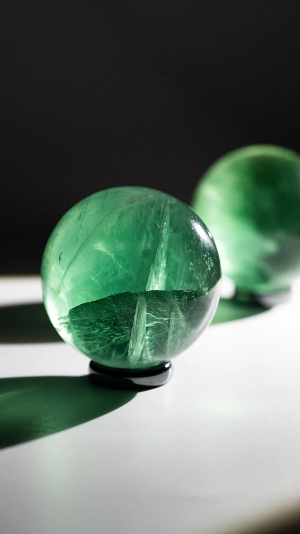 Grüne Fluorit Kugeln