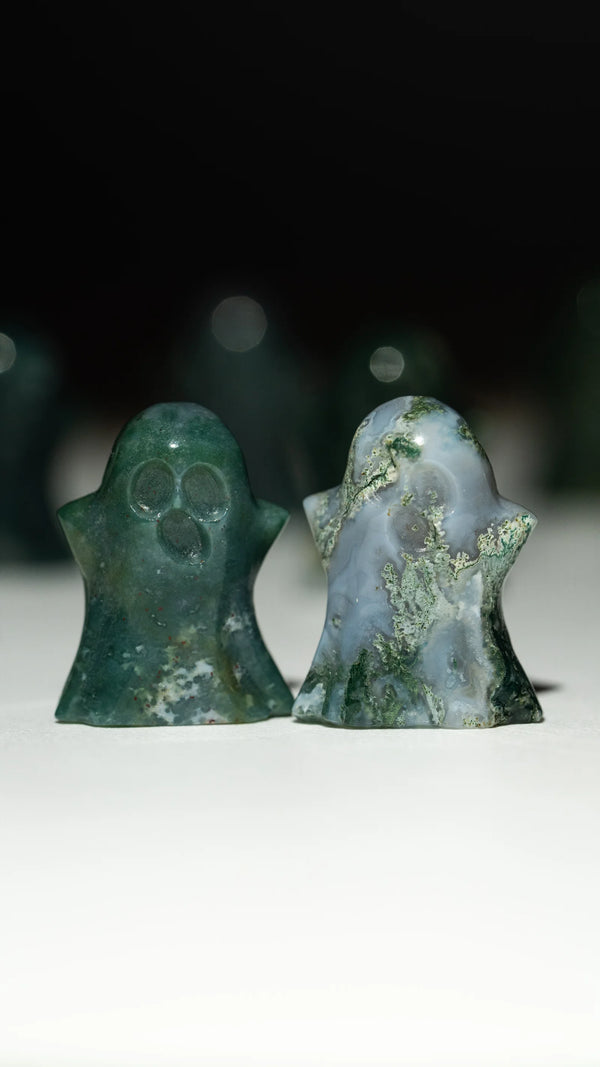 Moosachat Geister – zwei Figuren