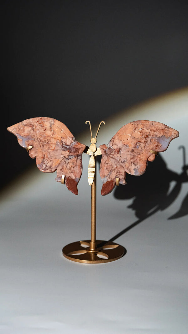 Pink Achat Schmetterlinge
